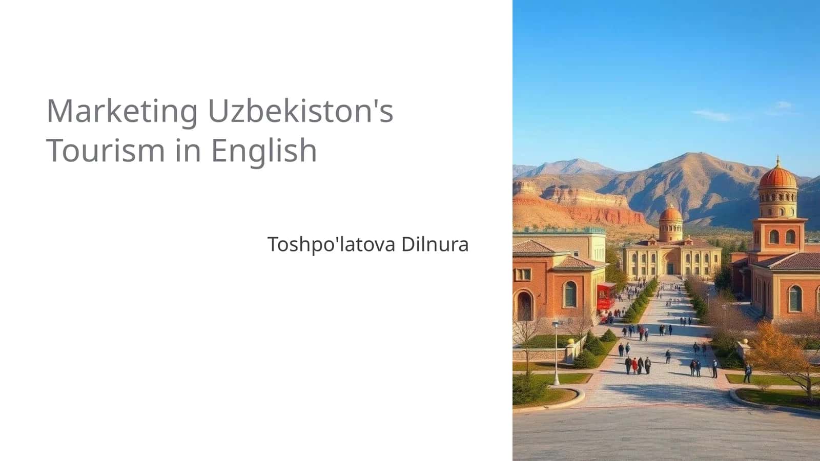 Marketing Uzbekiston's Tourism in English 1