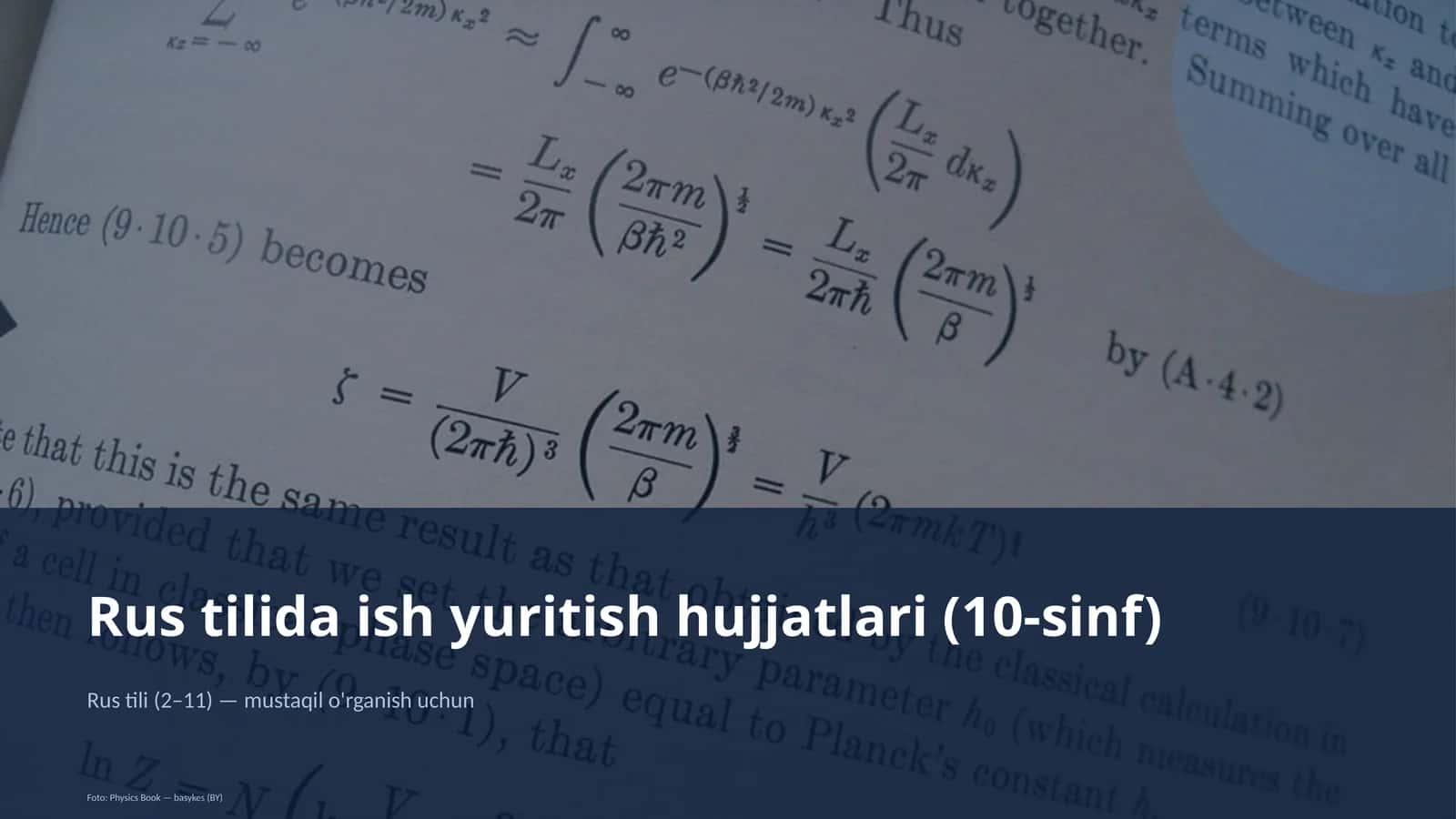 Rus tilida ish yuritish hujjatlari (10-sinf) 1