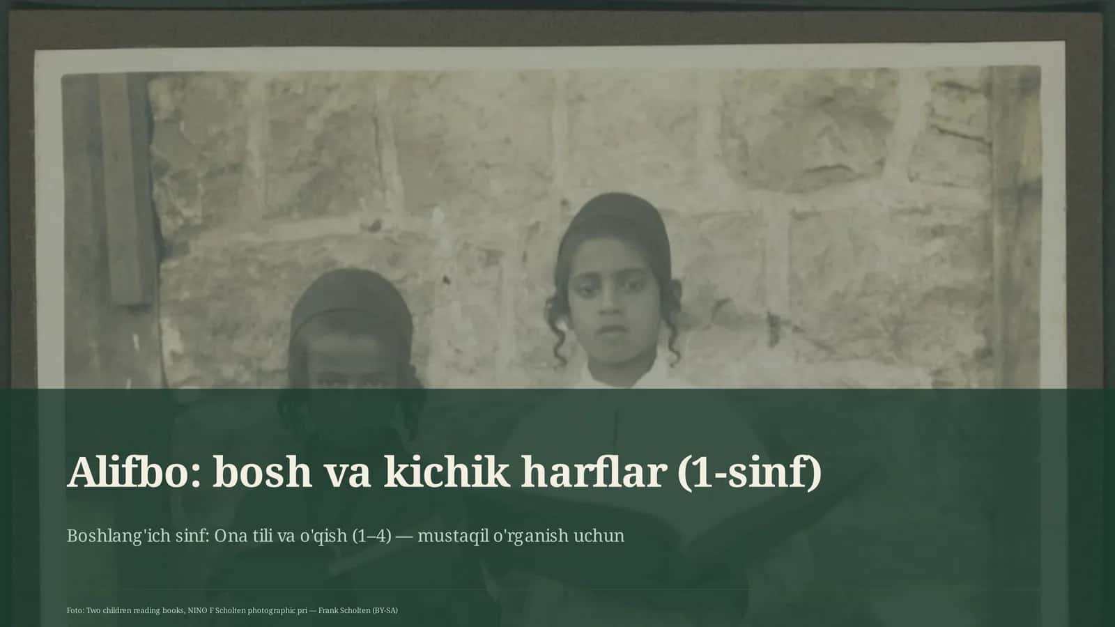 Alifbo: bosh va kichik harflar (1-sinf) 1