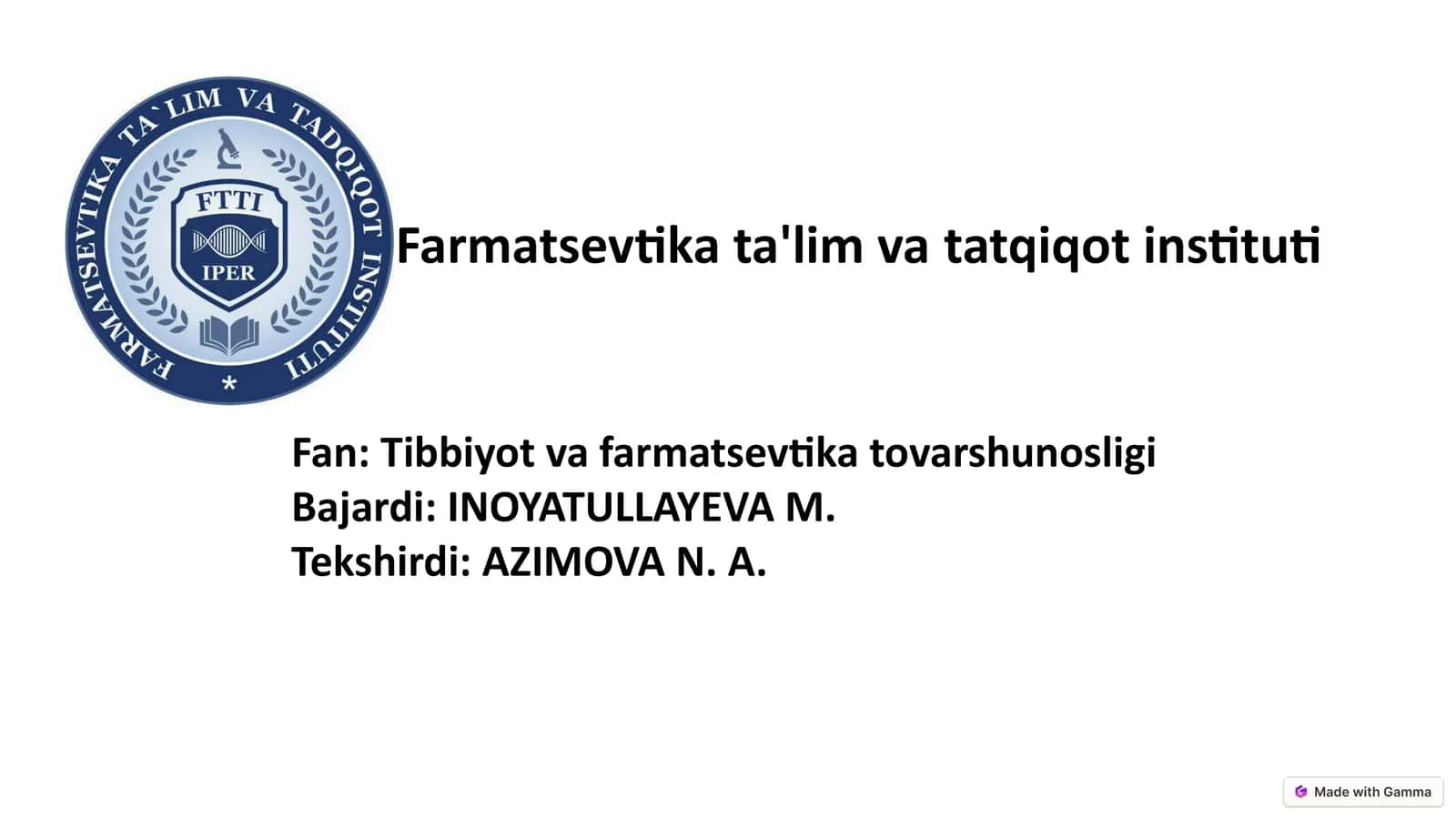 Farmatsevtik Tovarlarning Sertifikatsiyasi va Deklaratsiya Qilish 1