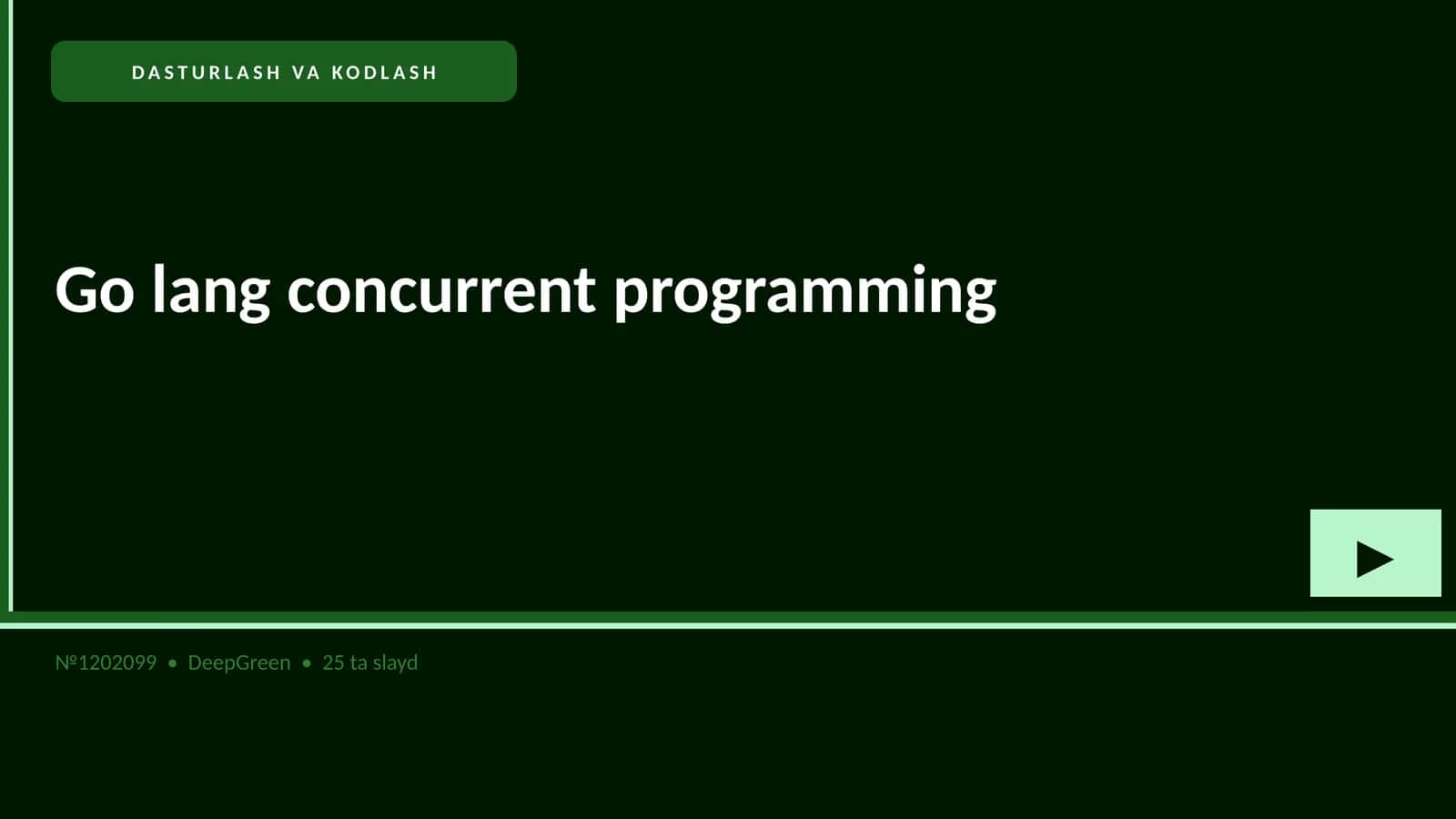 Go lang concurrent programming 1