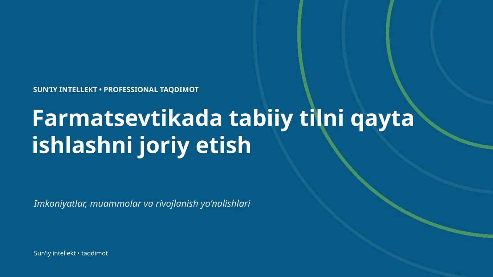SUNʼIY INTELLEKT • PROFESSIONAL TAQDIMOT 1