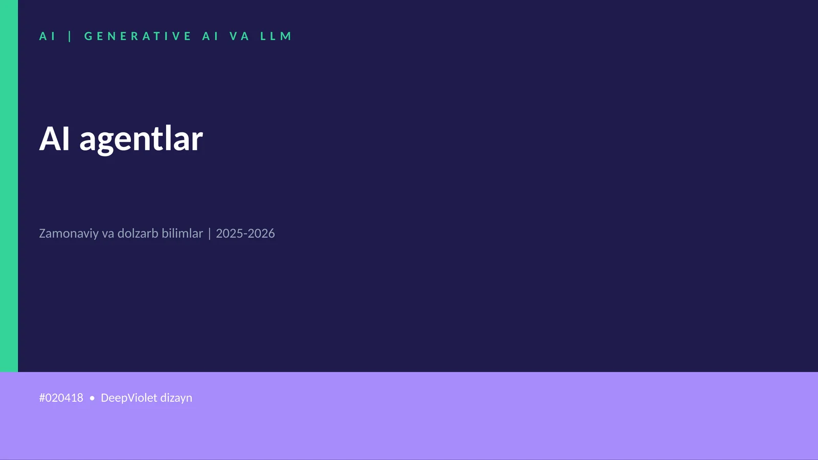 GENERATIVE AI VA LLM 1
