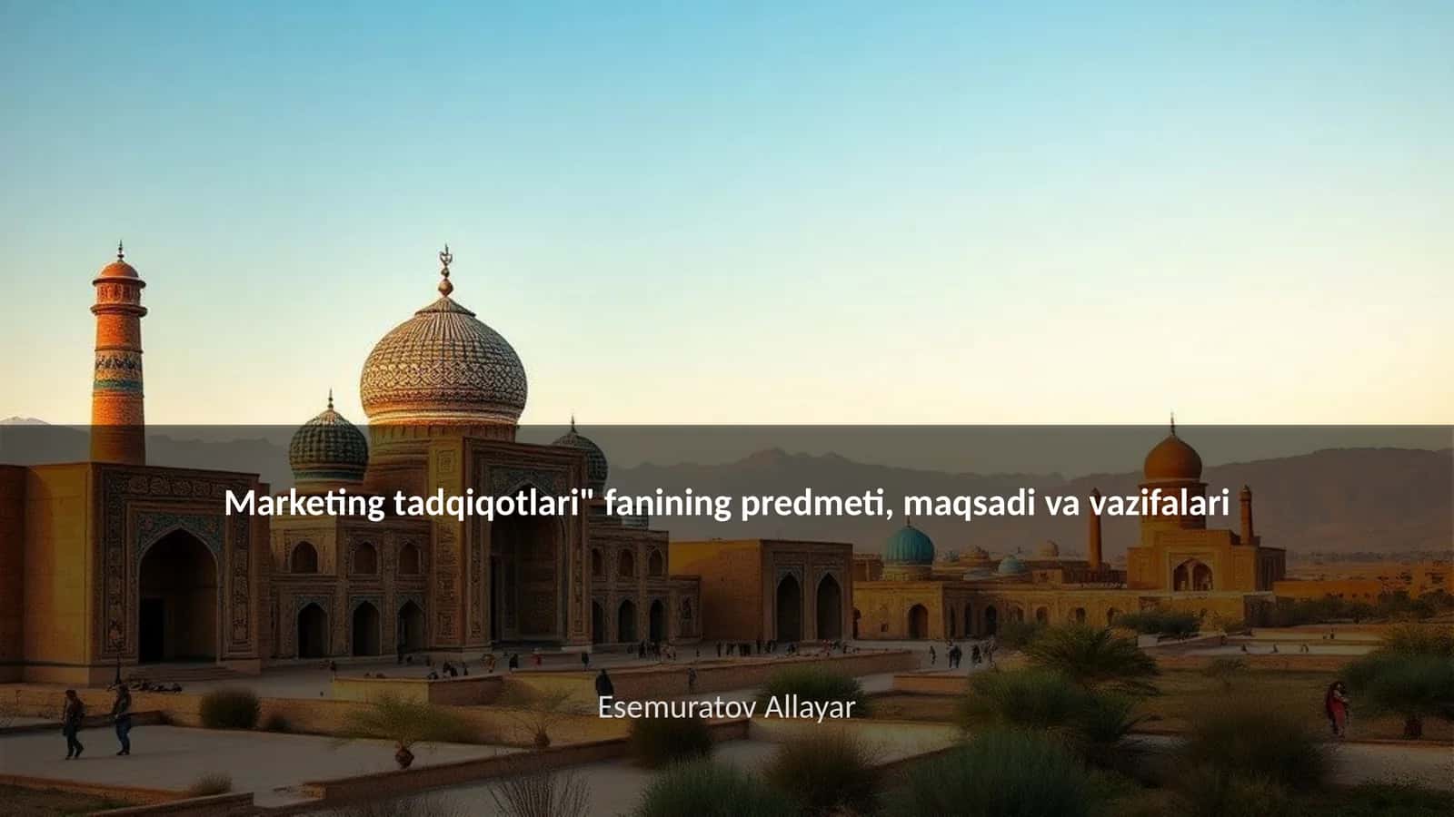 Marketing tadqiqotlari ta'rifi va ahamiyati 1