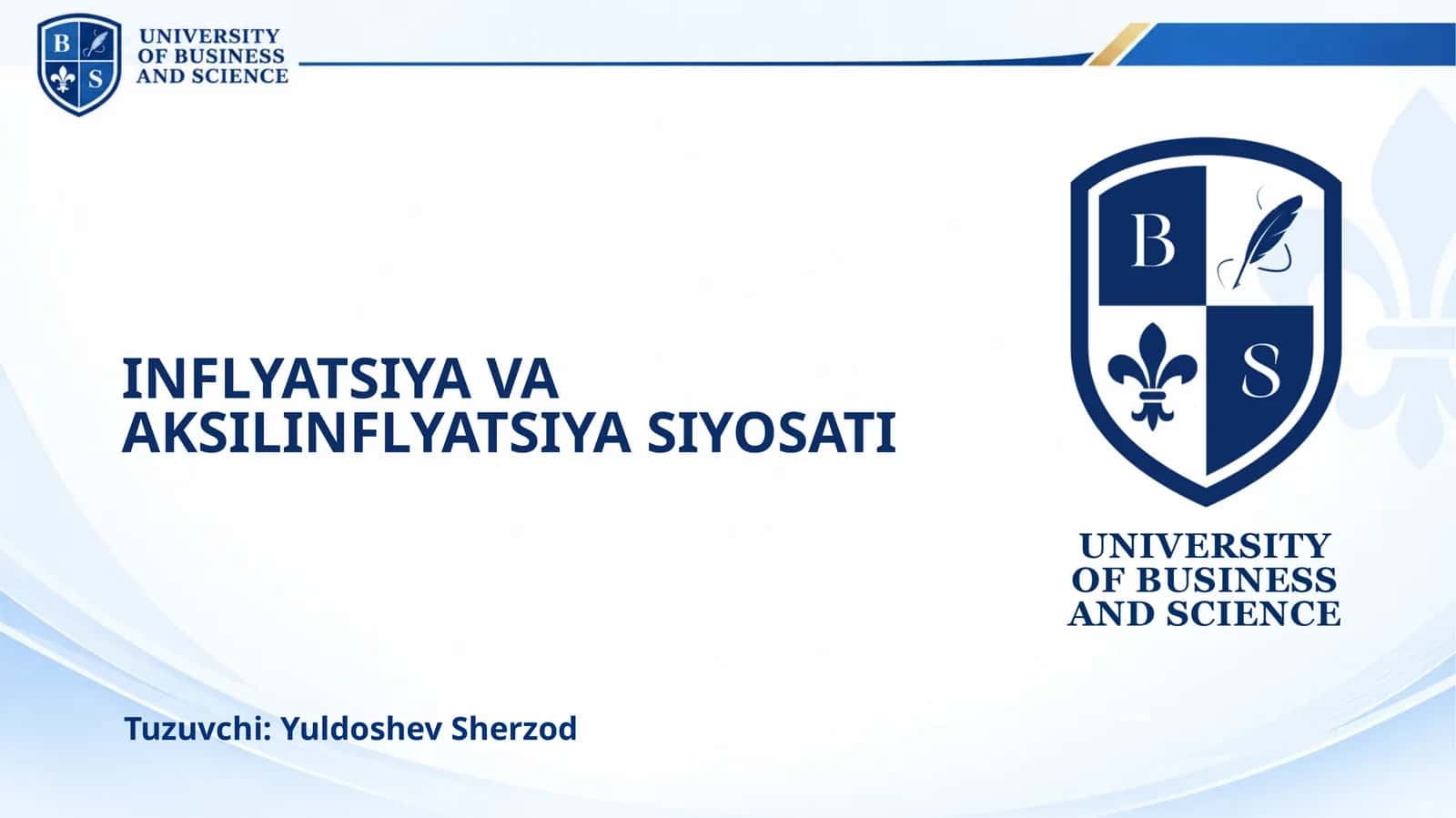 INFLYATSIYA VA AKSILINFLYATSIYA SIYOSATI 1