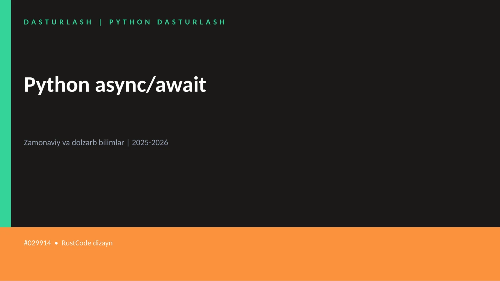 PYTHON DASTURLASH 1