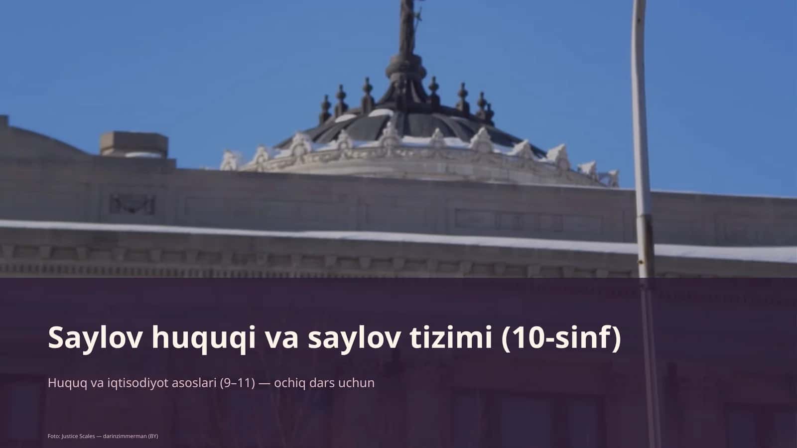 Saylov huquqi va saylov tizimi (10-sinf) 1