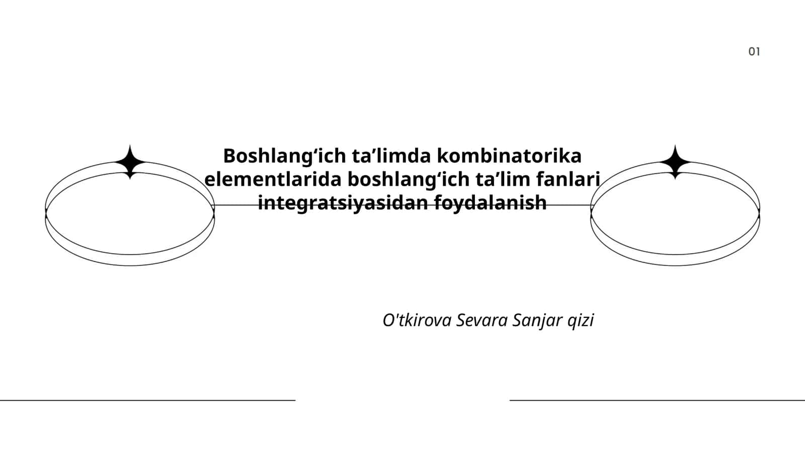 Kombinatorika elementlarida boshlang'ich ta'lim fanlari integratsiyasi 1