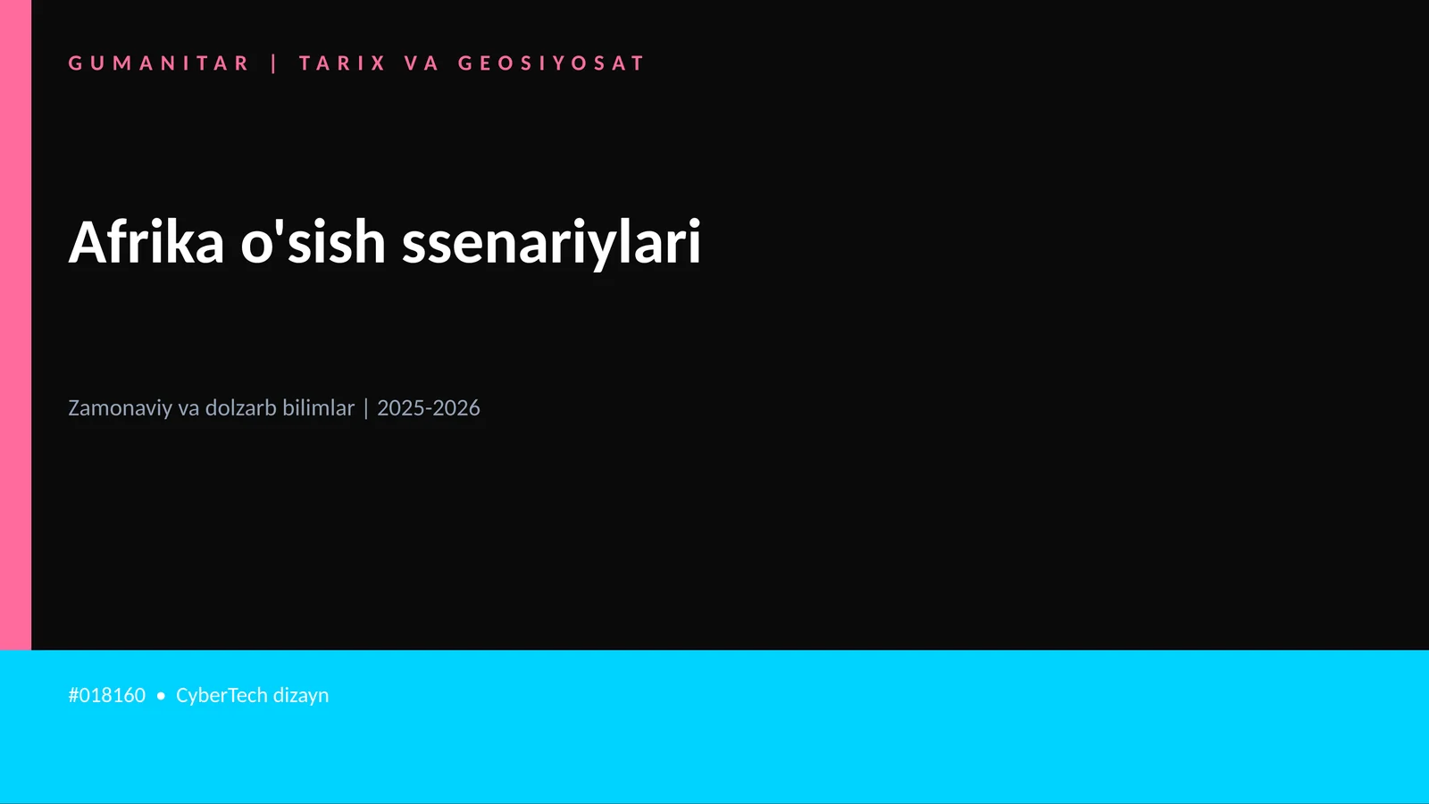 Afrika o'sish ssenariylari 1