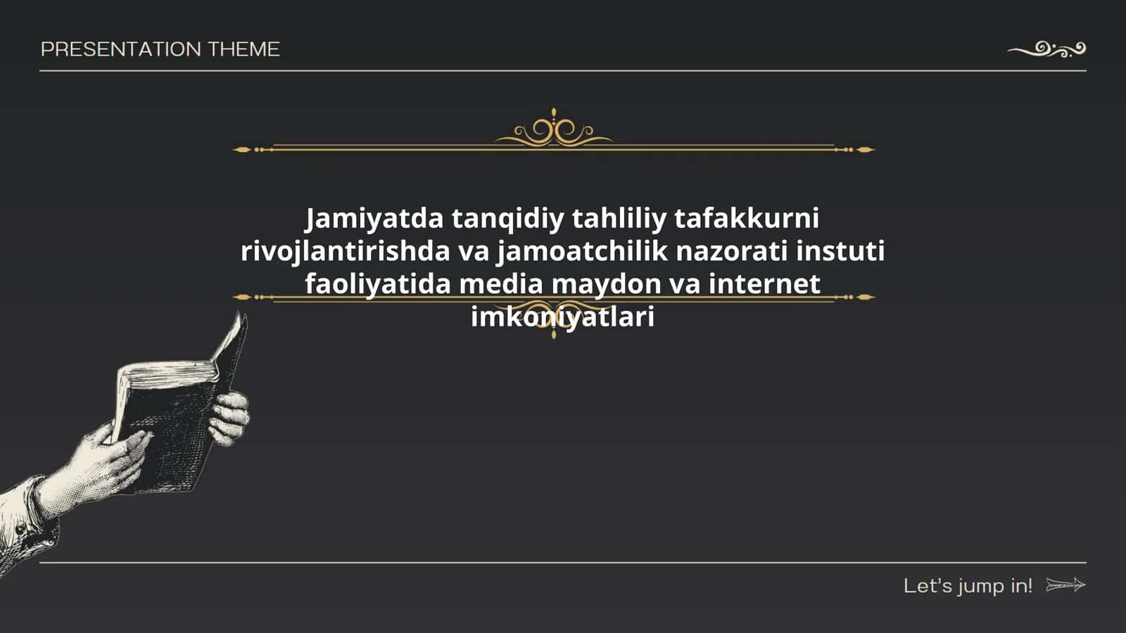 Jamiyatda tanqidiy tahliliy tafakkurni rivojlantirishda va jamoatchilik nazorati instuti faoliyatida media maydon va internet imkoniyatlari 1