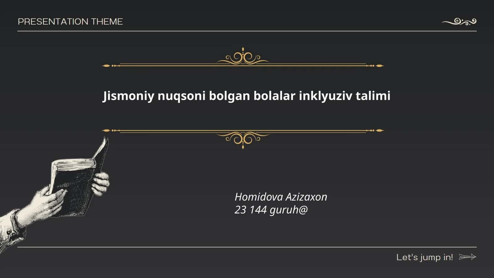 Jismoniy nuqsoni bolgan bolalar inklyuziv talimi 1