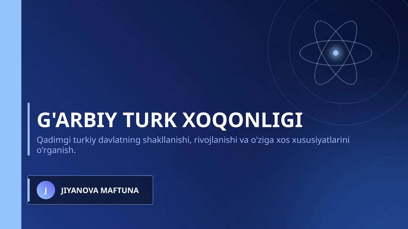 G'ARBIY TURK XOQONLIGI 1