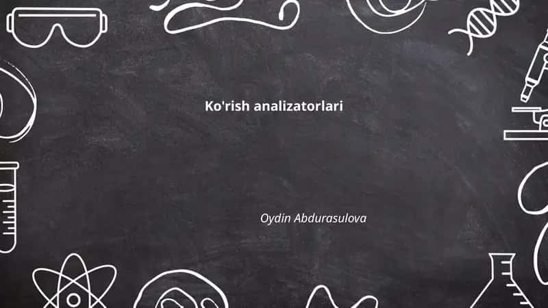 Ko'rish analizatorlari 1