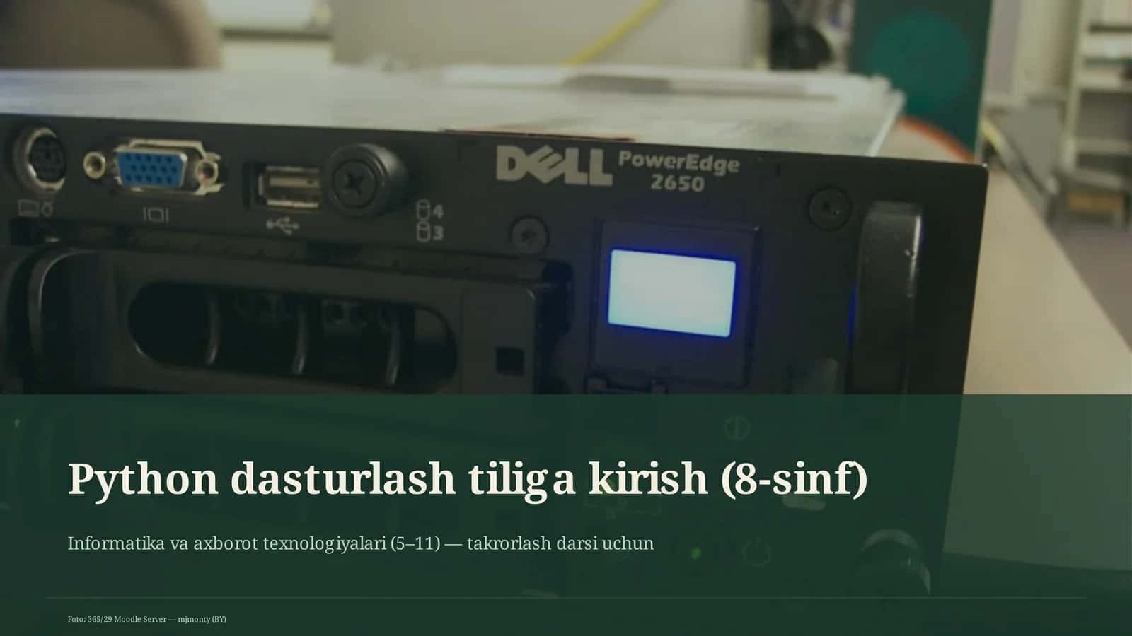 Python dasturlash tiliga kirish (8-sinf) 1
