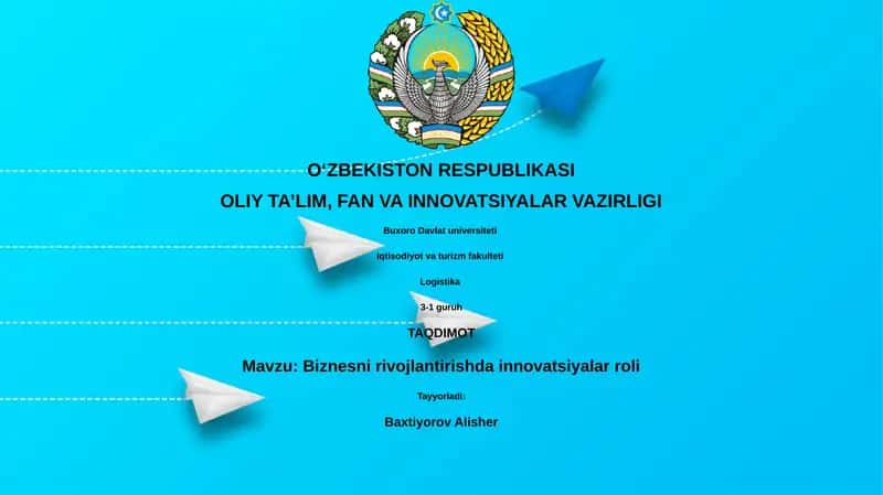 Biznesni rivojlantirishda innovatsiyalar roli 1