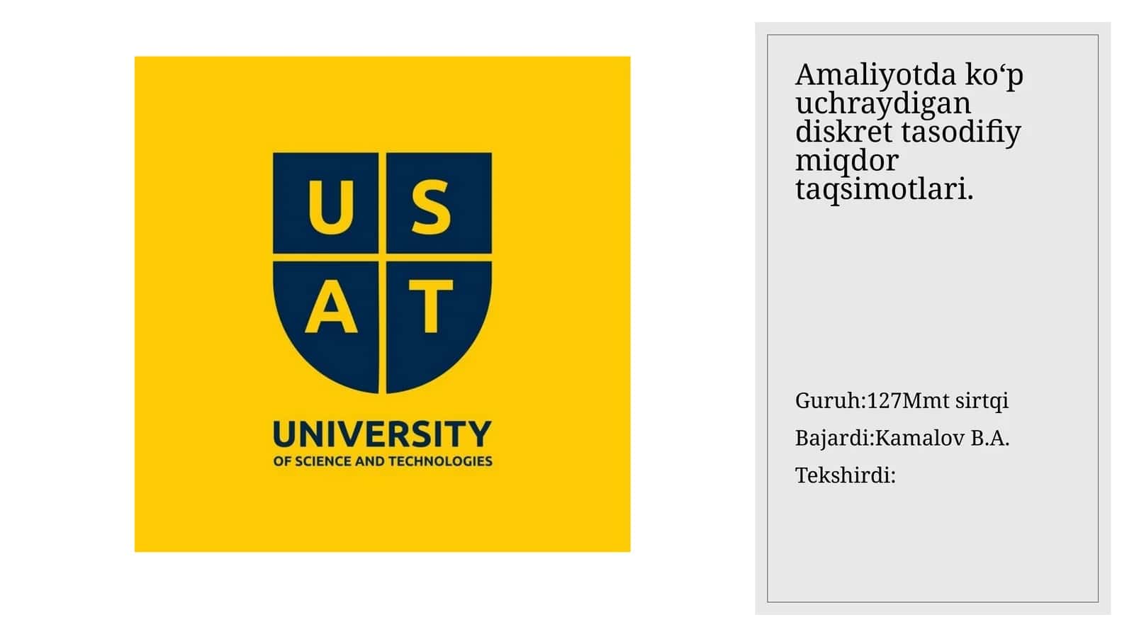 Amaliyotdako‘puchraydigandiskrettasodifiymiqdortaqsimotlari 1
