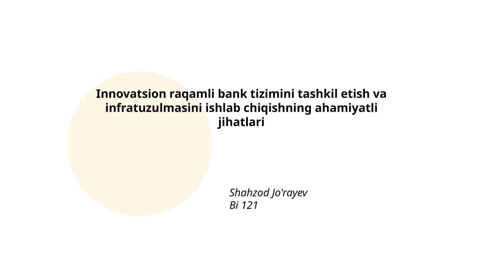 Innovatsion raqamli bank tizimini tashkil etish va infratuzulmasini ishlab chiqishning ahamiyatli jihatlari 1
