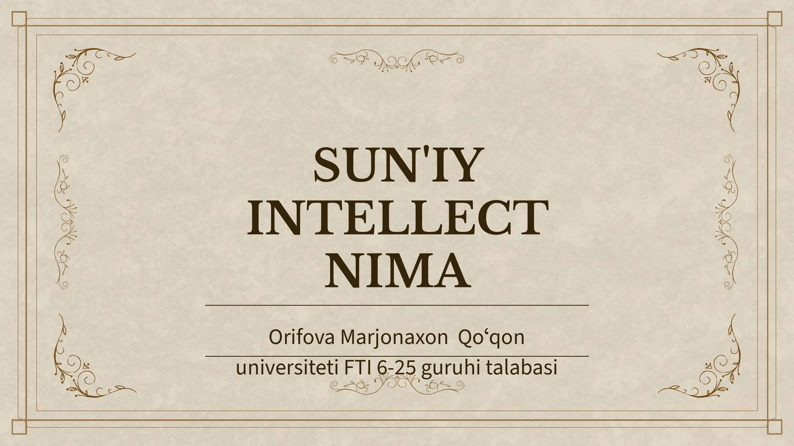 Sun'iy intellekt nima 1