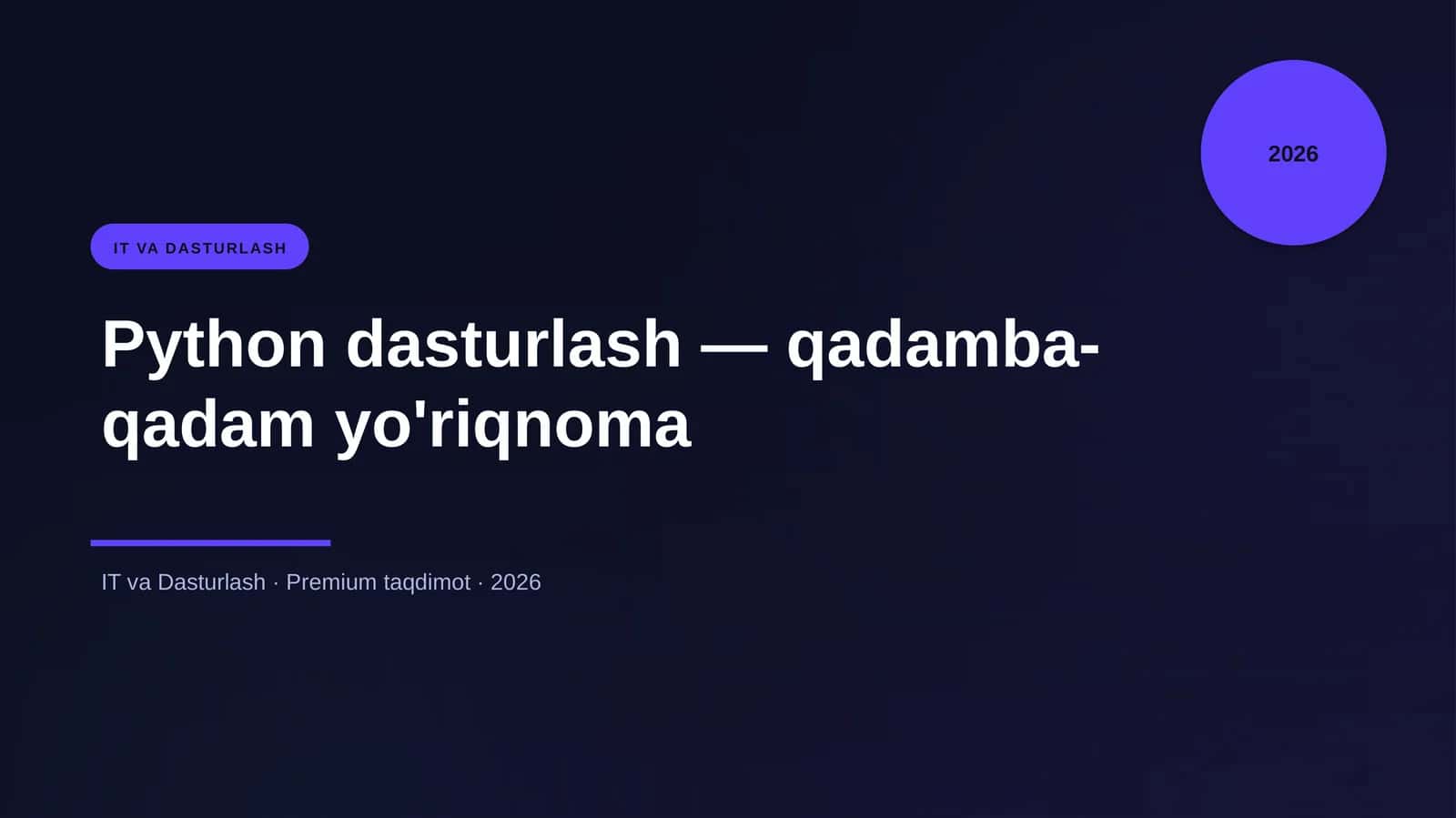 Python dasturlash — qadamba-qadam yo'riqnoma 1