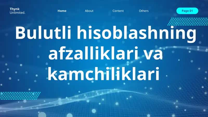 Bulutli hisoblashning afzalliklari va kamchiliklari 1
