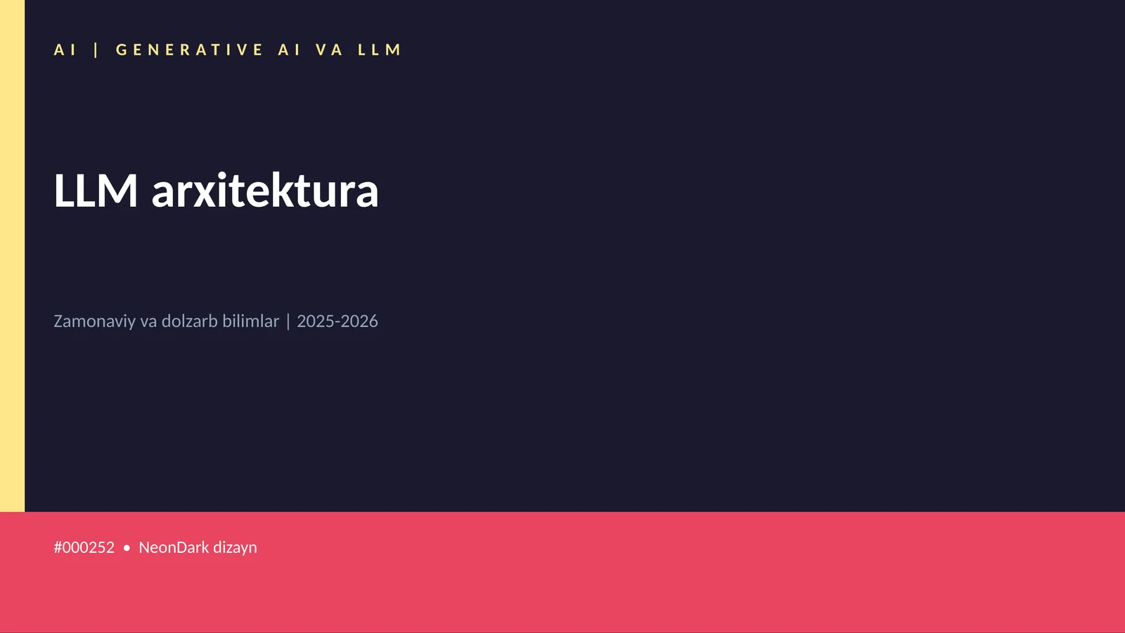 LLM arxitektura 1