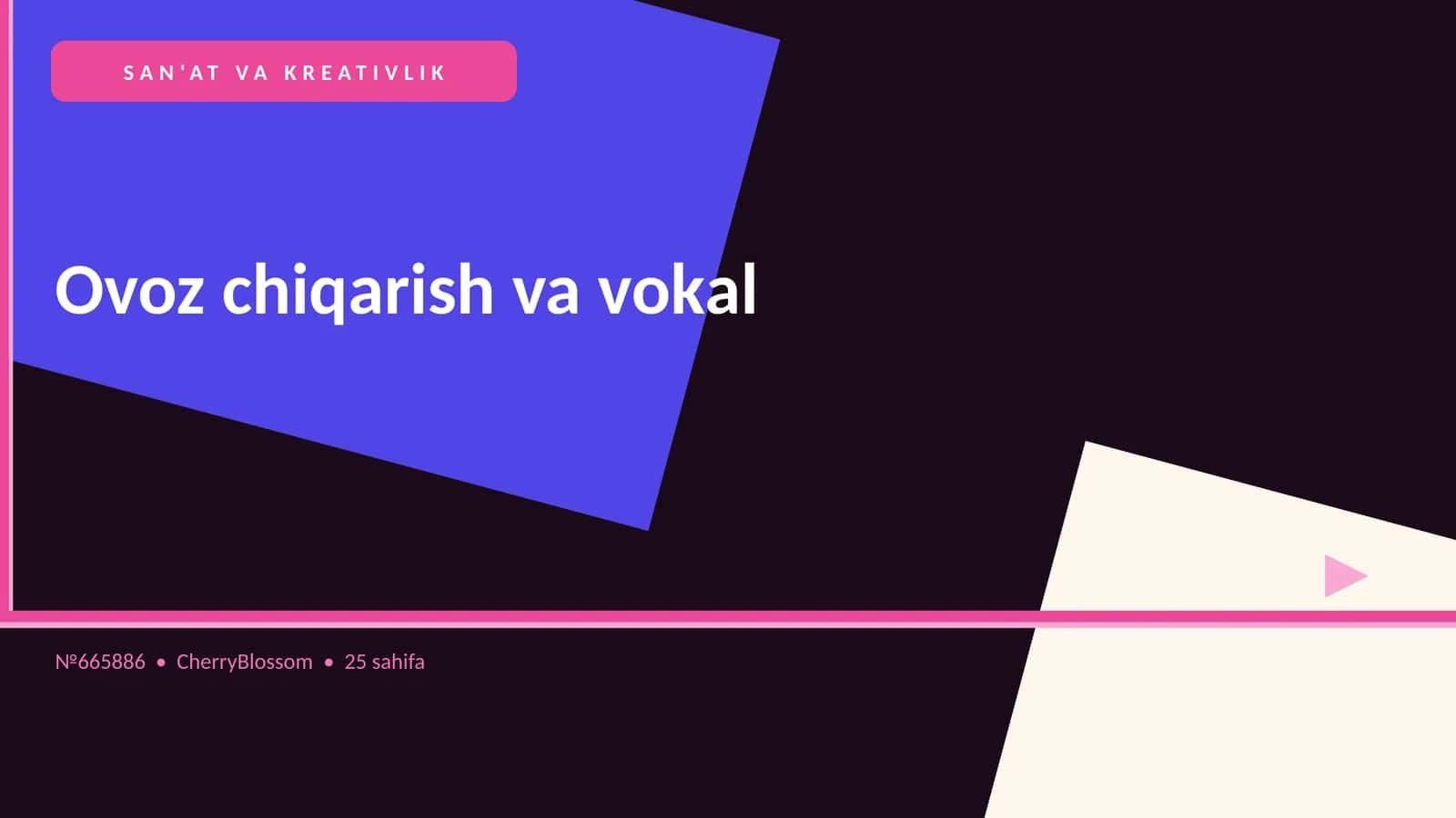 Ovoz chiqarish va vokal 1