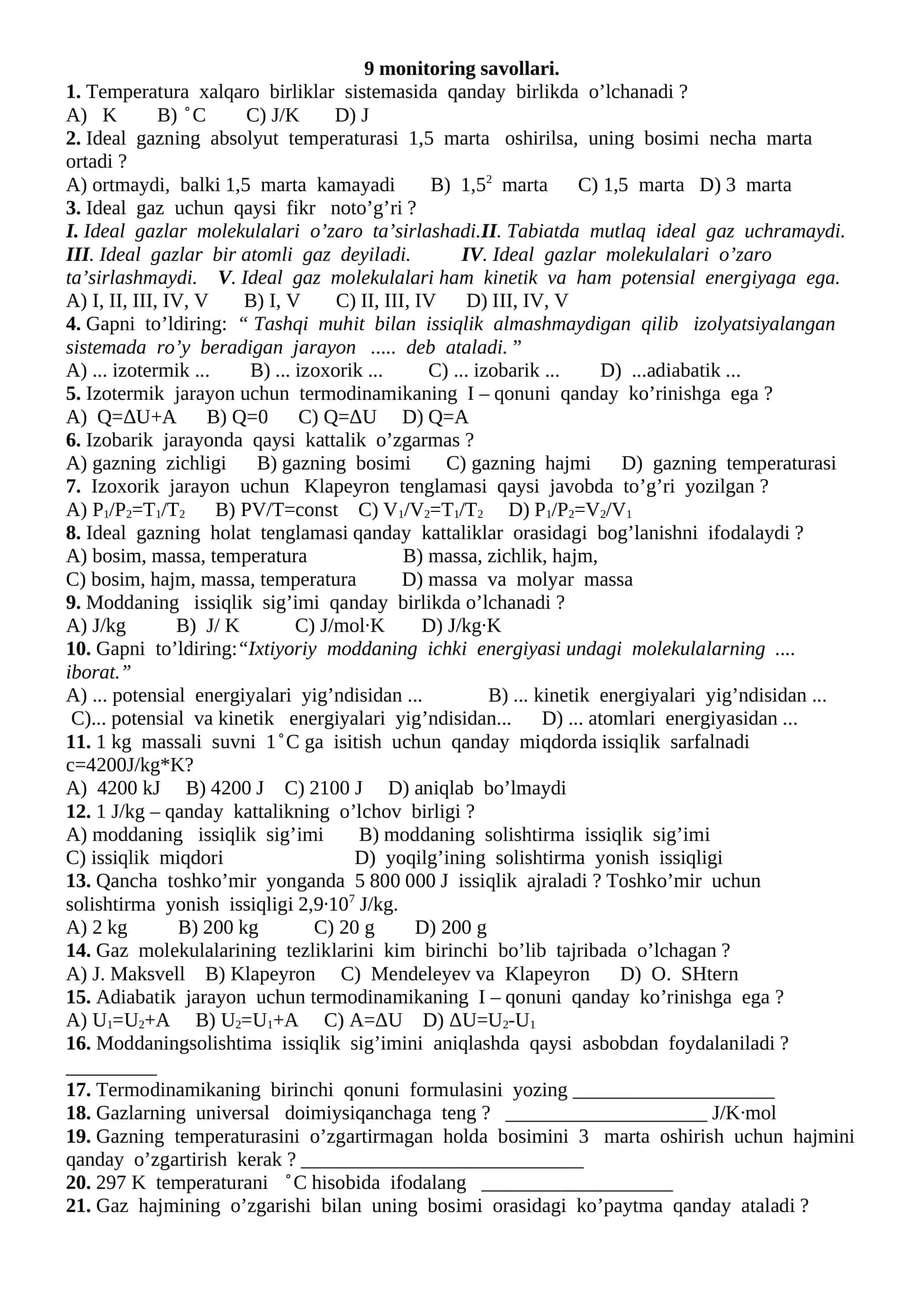 9 monitoring savollari 1