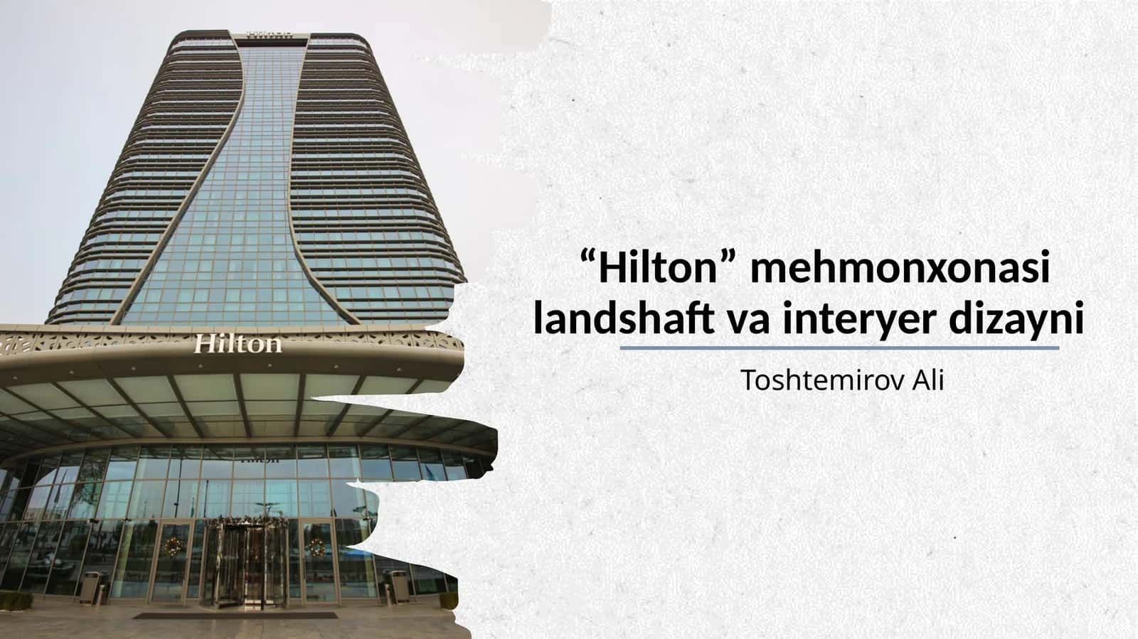 “Hilton”mehmonxonasilandshaftvainteryerdizayni 1