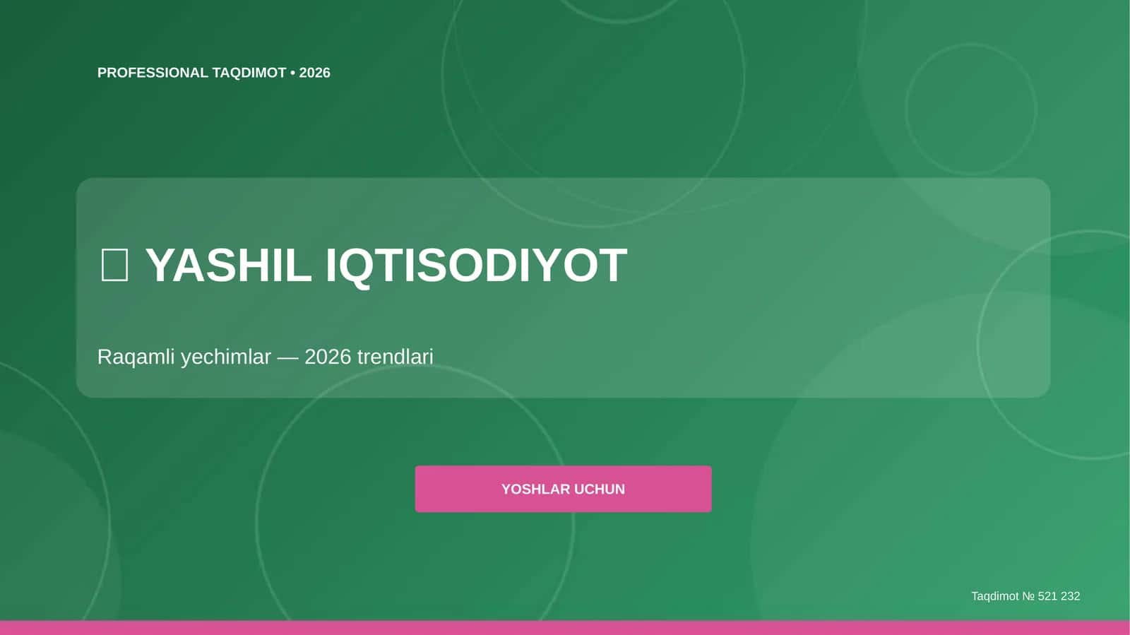 Yashil iqtisodiyot: raqamli yechimlar (2026 trendlari) 1