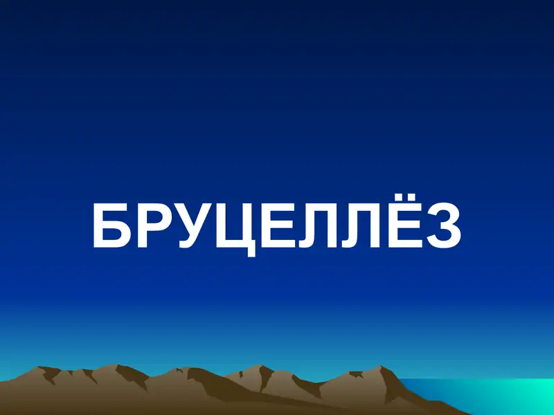 Бруцеллёз 1