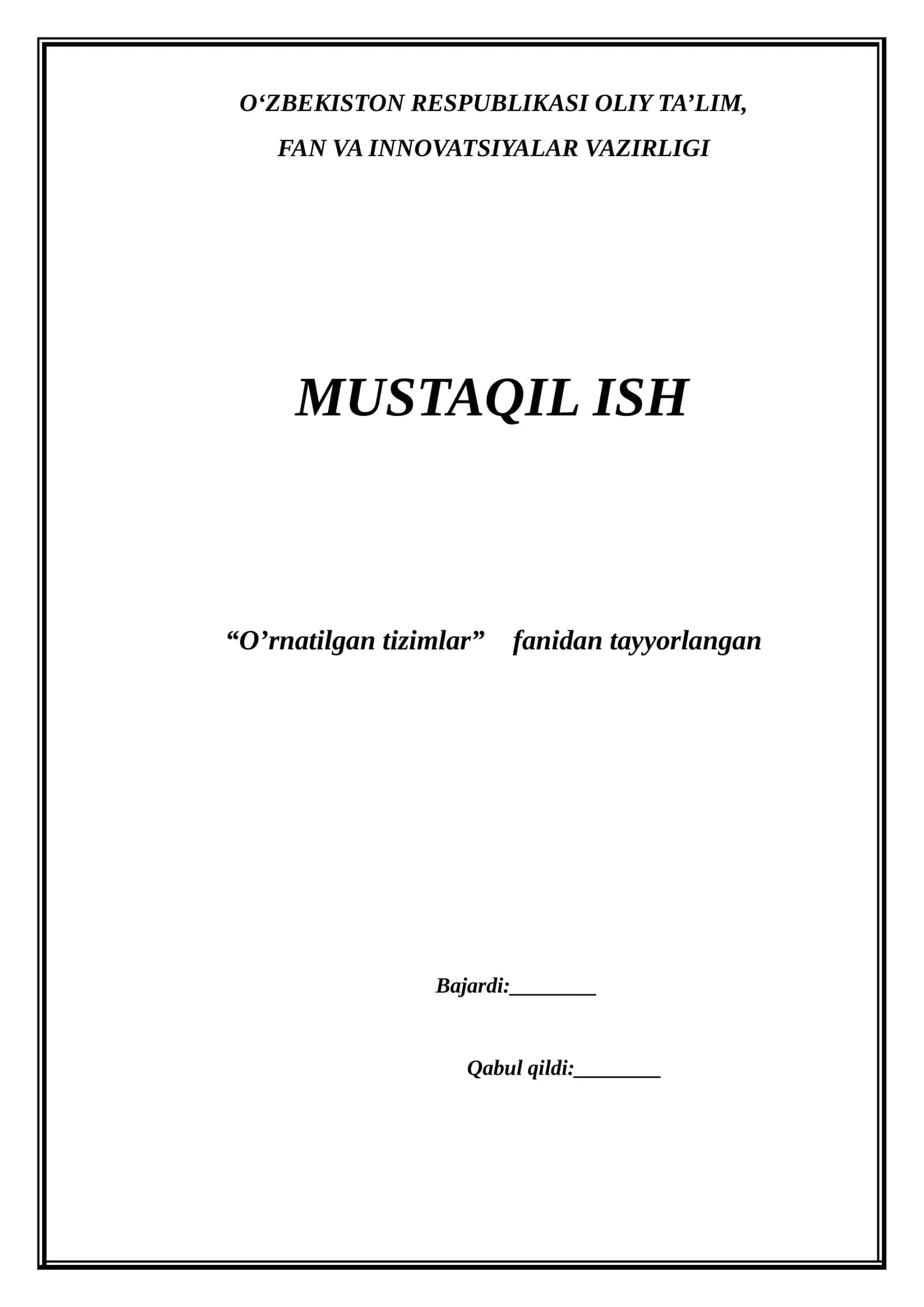Raqamli signal va o‘rnatilgan tizim protsessorlari 1