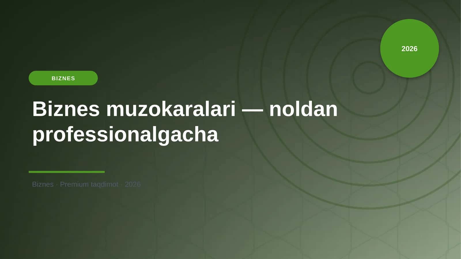Biznes muzokaralari — noldan professionalgacha 1