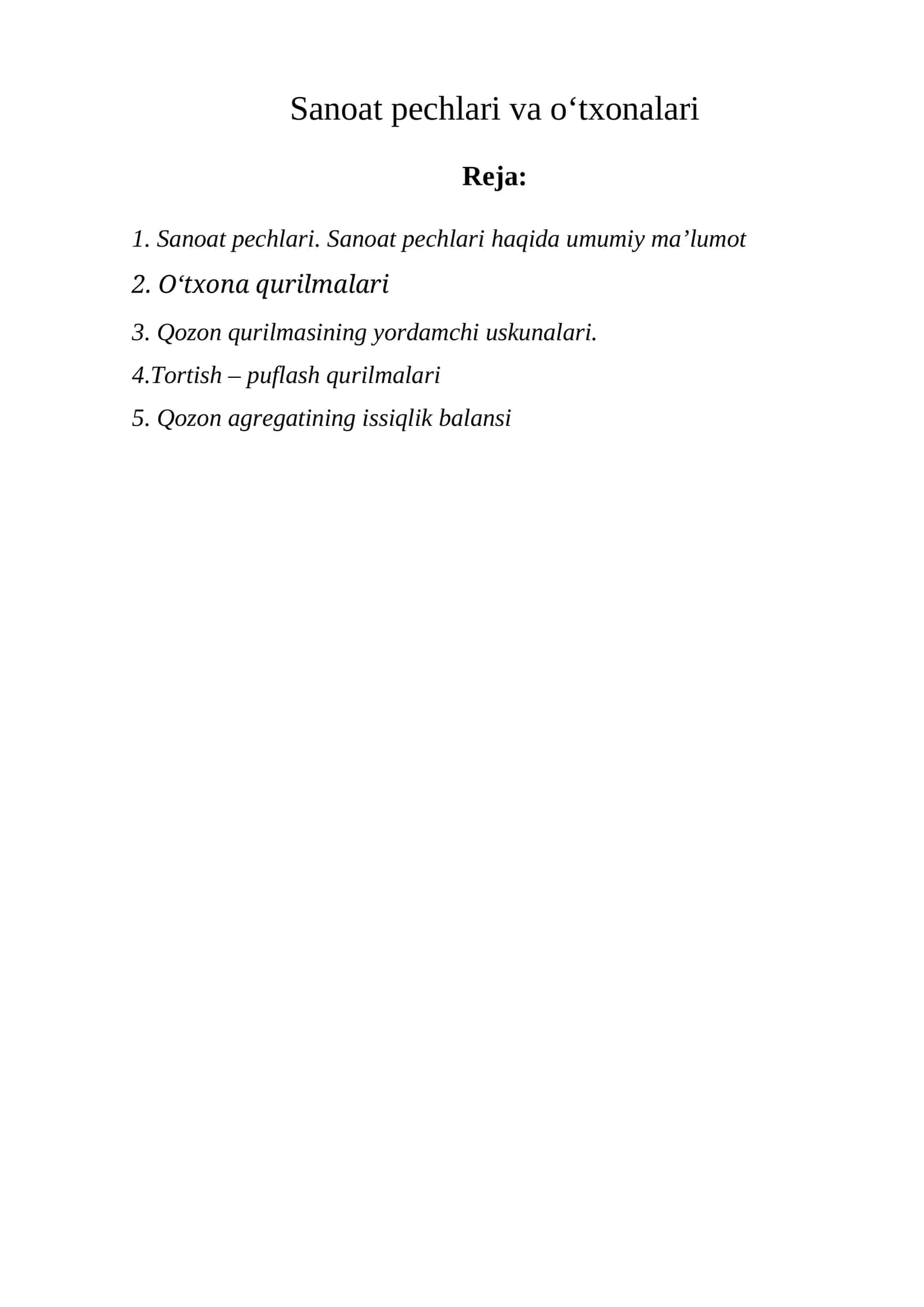 Sanoat pechlari va o‘txonalari 1