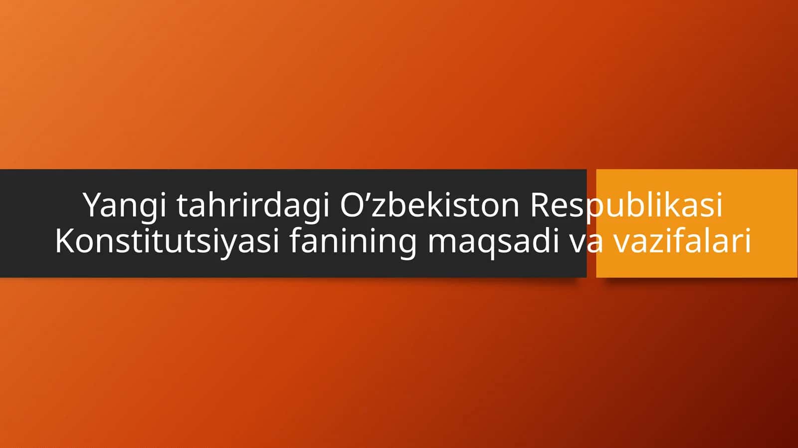 Yangitahrirdagi O‘zbekiston Respublikasi Konstitutsiyasi 1