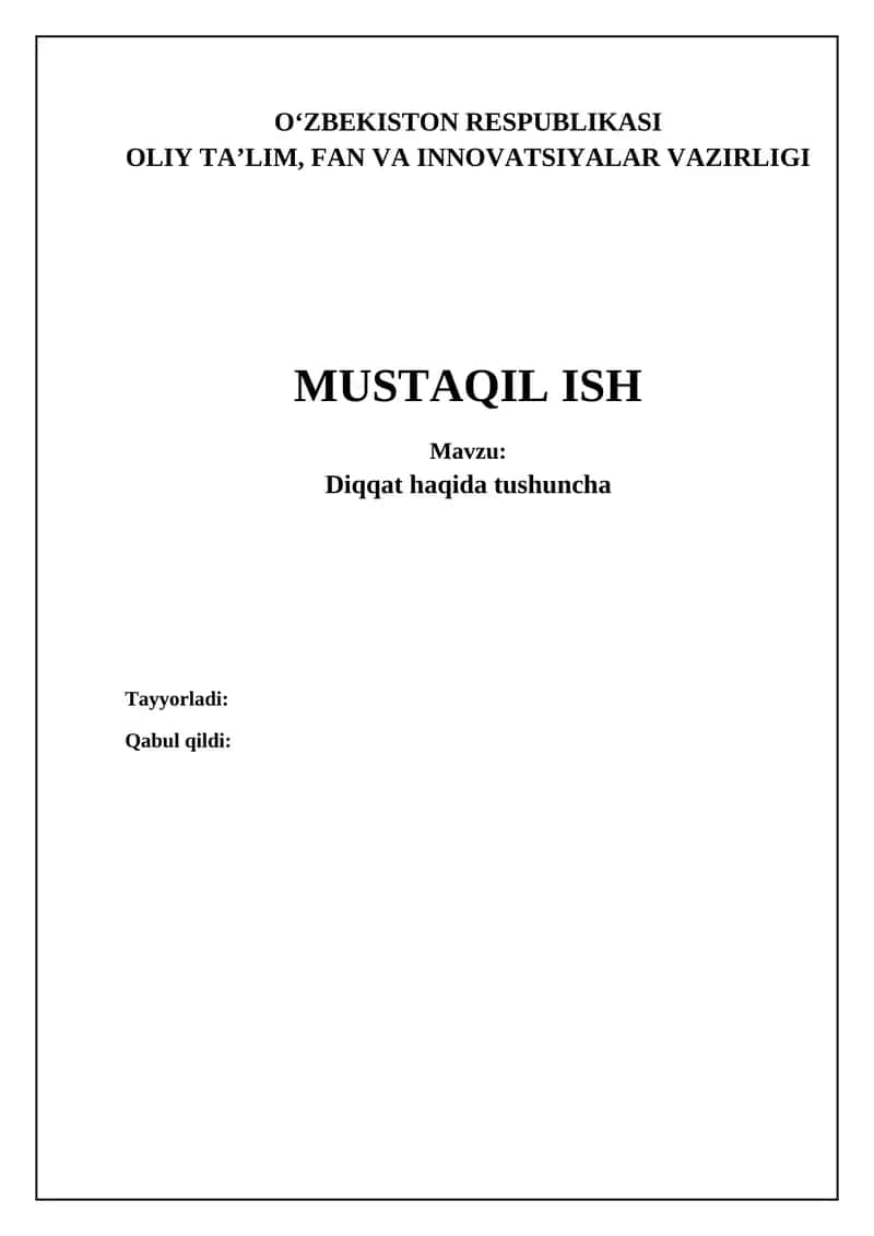 Diqqatning Fiziologik va Kognitiv Asoslari 1
