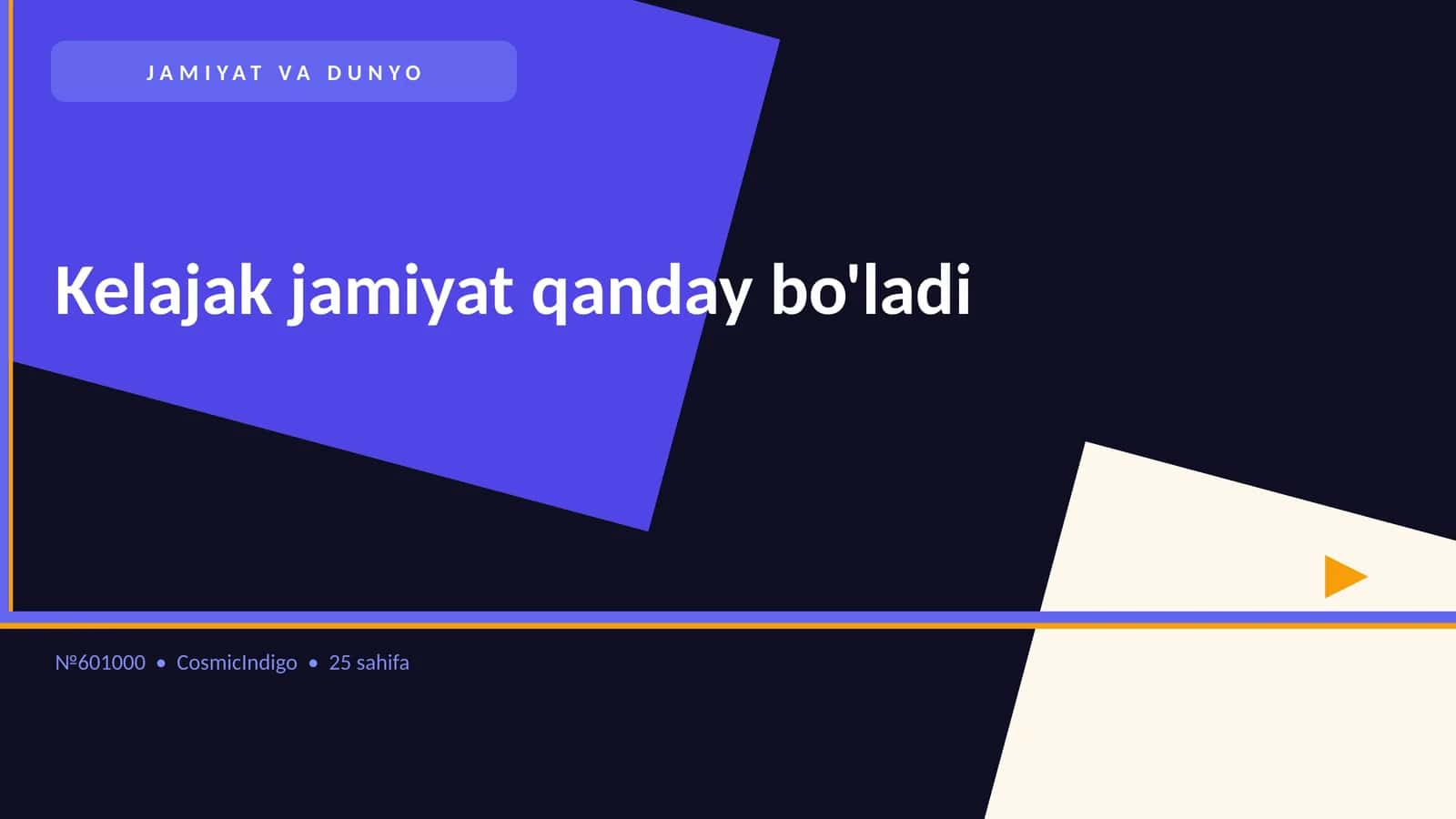 JAMIYAT VA DUNYO 1