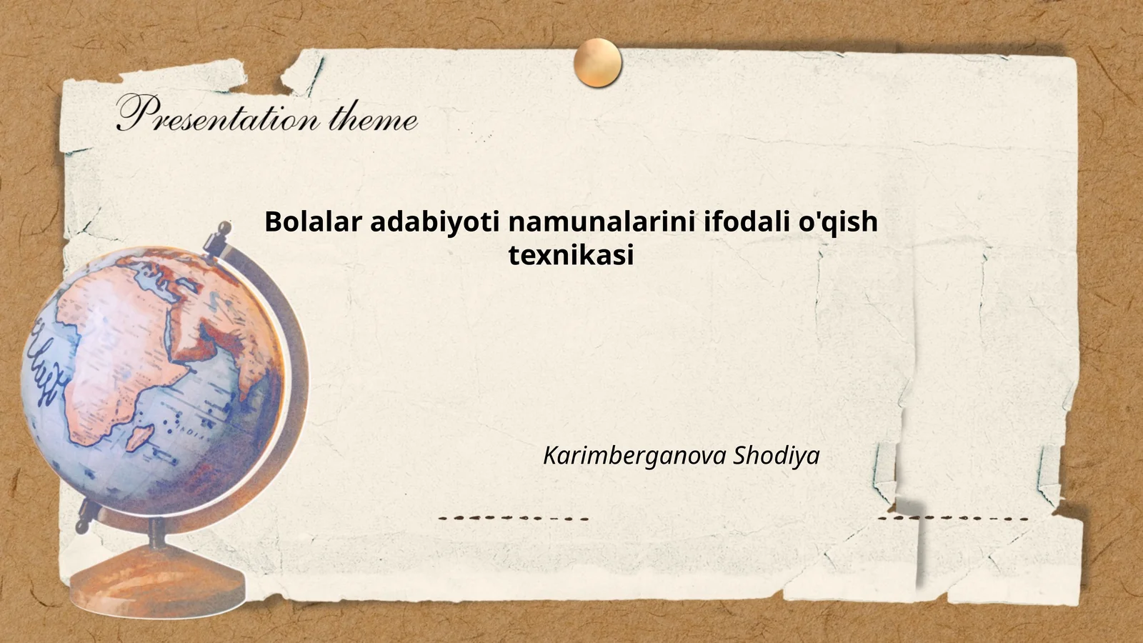 Bolalar adabiyoti namunalarini ifodali o'qish texnikasi 1