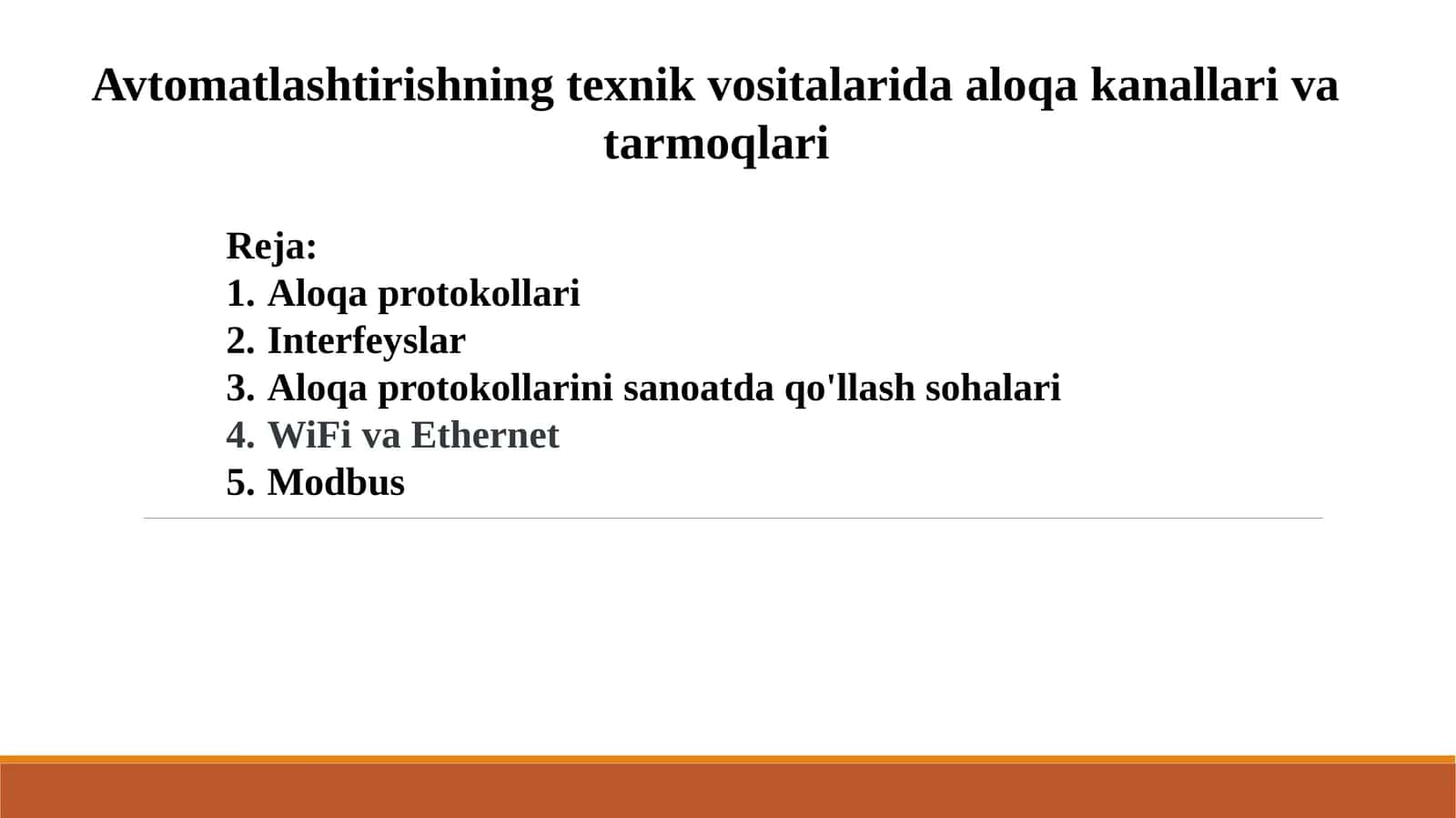 Aloqaprotokollari va aloqachoy tarmoqlari 1