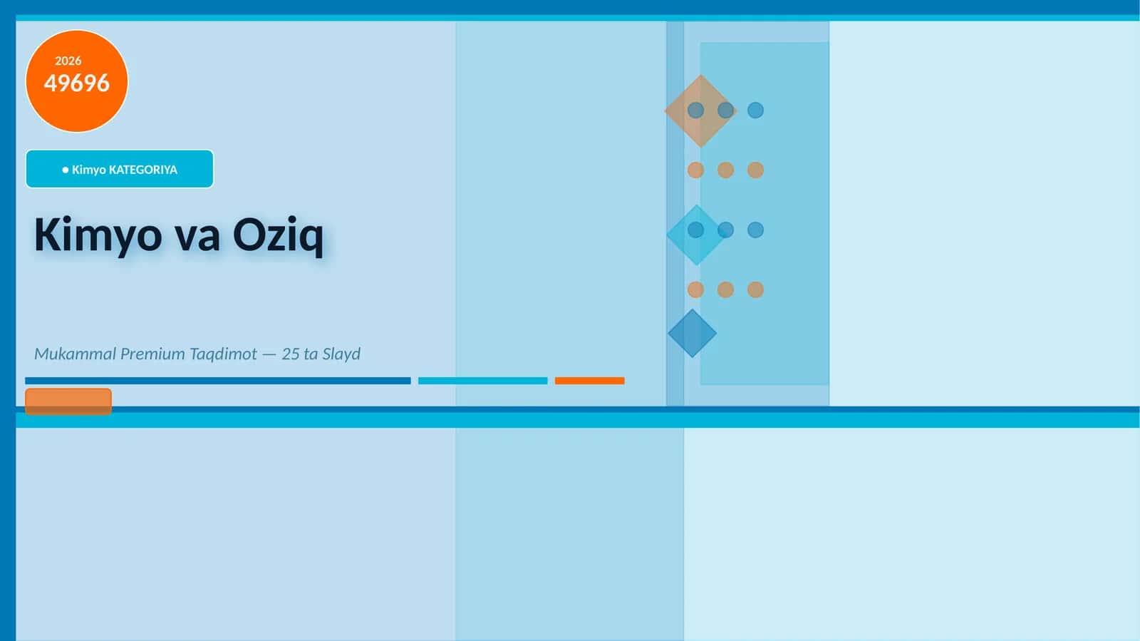Kimyo va Oziq Mukammal Premium Taqdimot — 25 ta Slayd 1