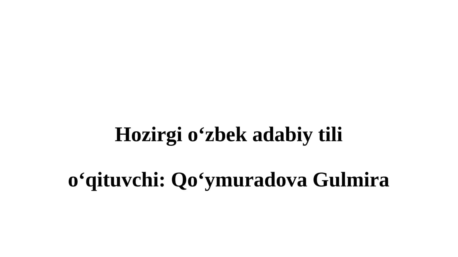 Unlilar Tasnifi va Tafsifi 1
