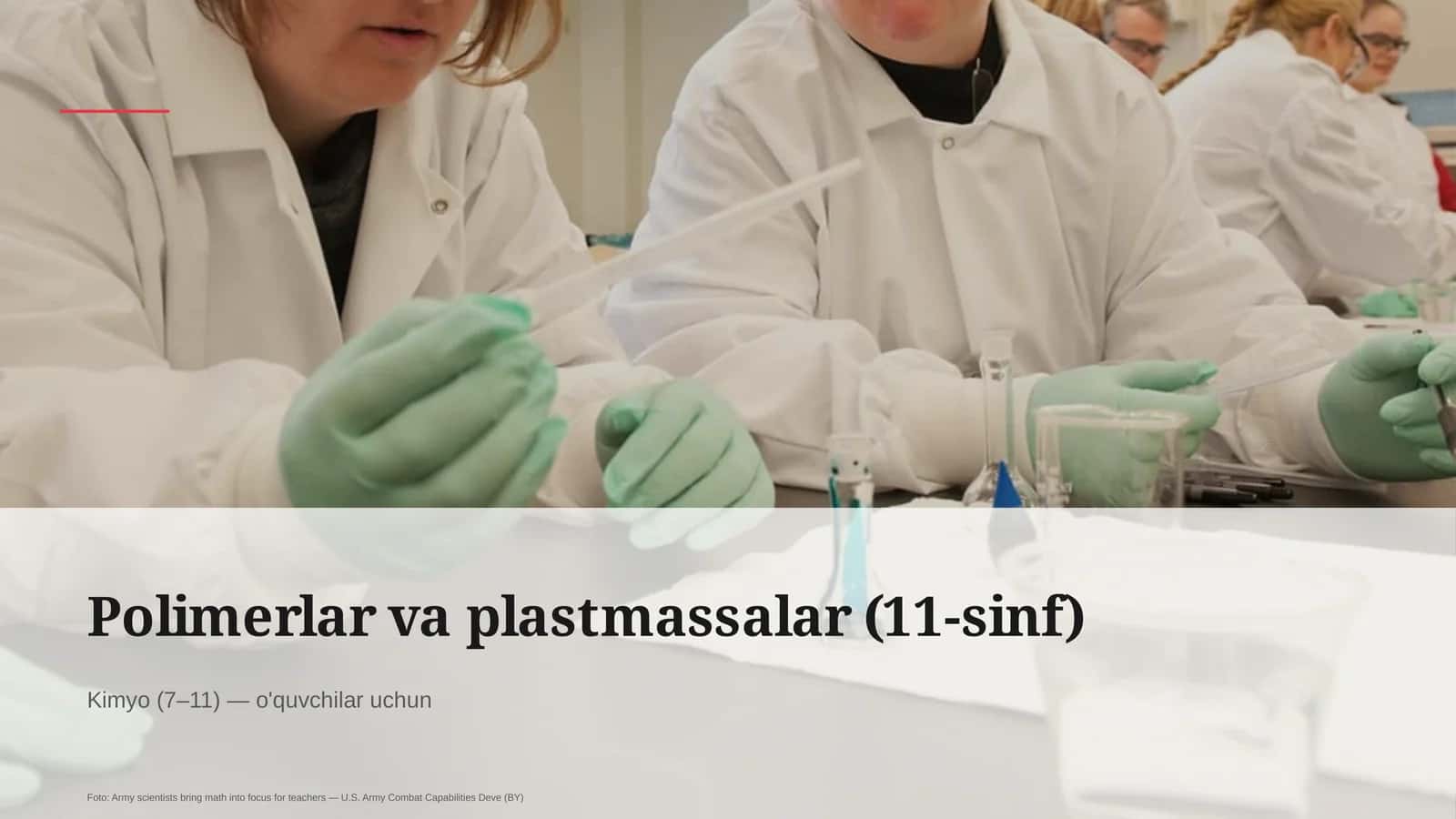 Polimerlar va plastmassalar (11-sinf) 1