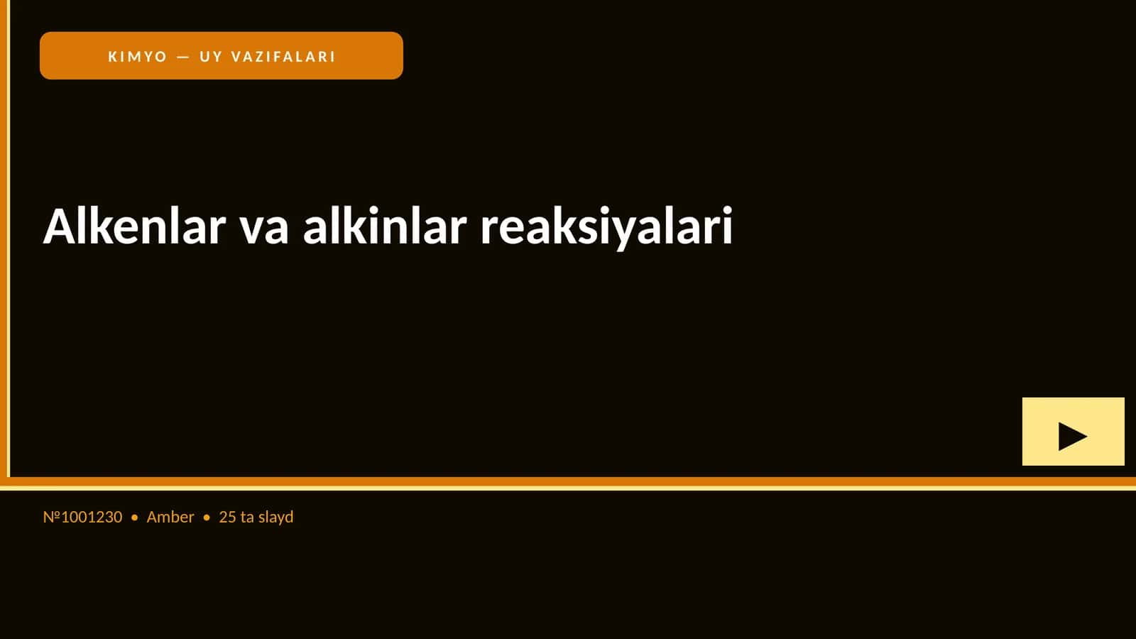 Alkenlar va alkinlar reaksiyalari 1