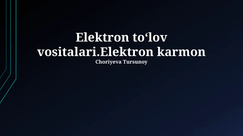 Mobil to'lov tizimlari 1