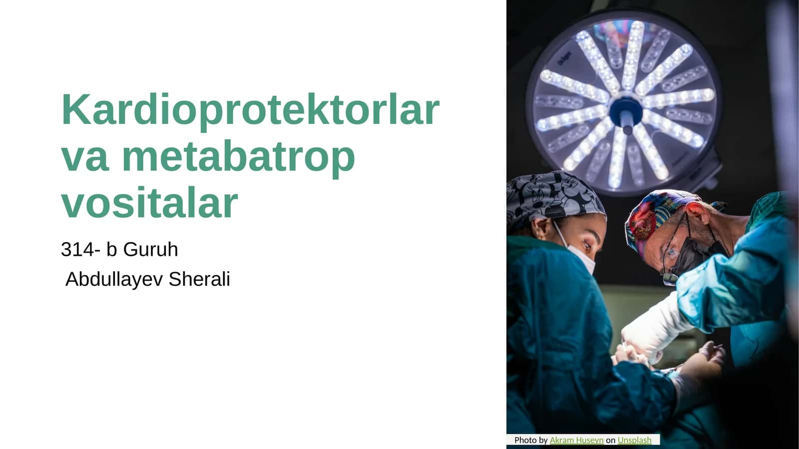 Kardioprotektorlar va metabatrop vositalar 1