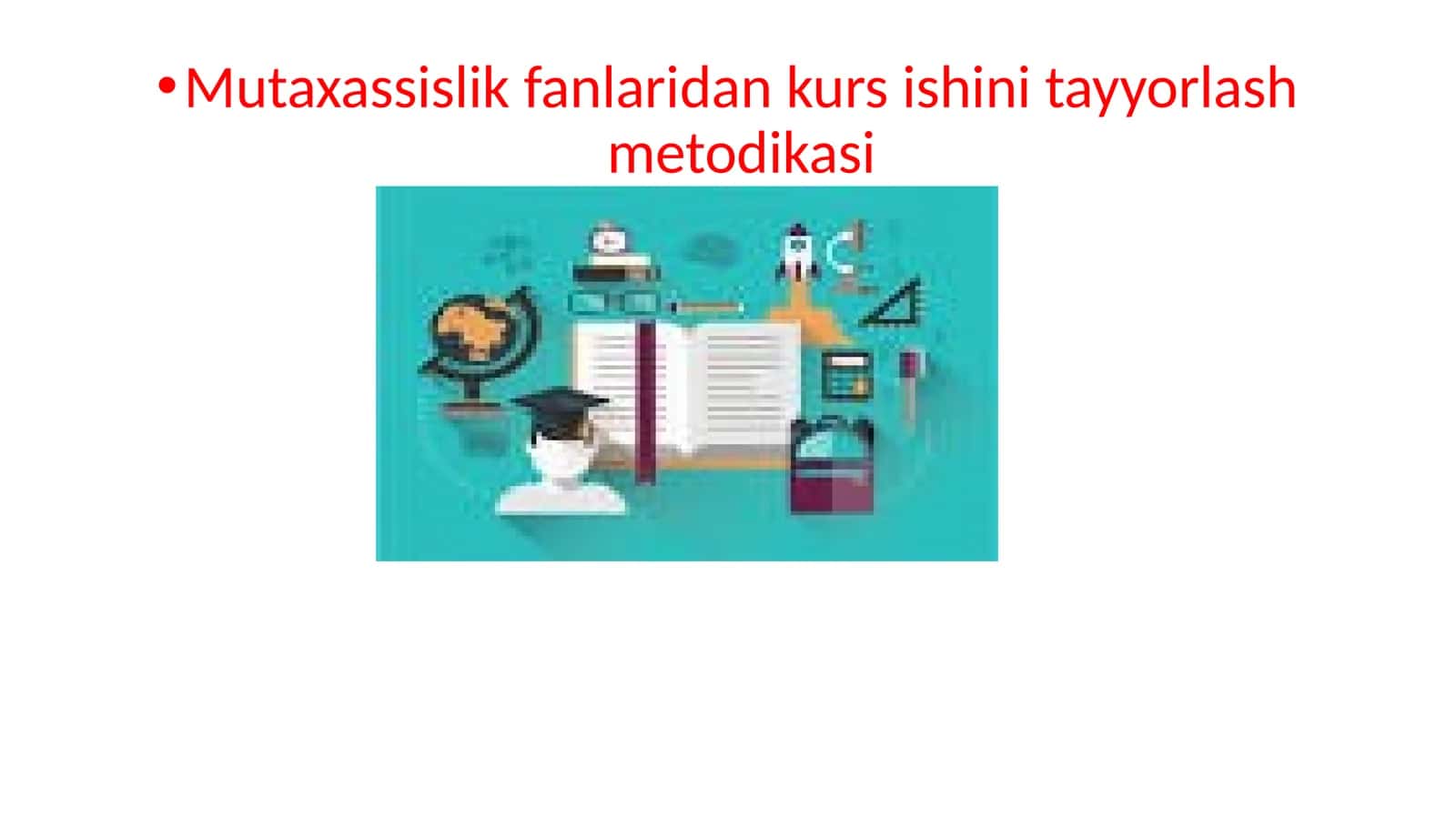 Mutaxassislik fanlaridan kurs ishini tayyorlash metodikasi 1