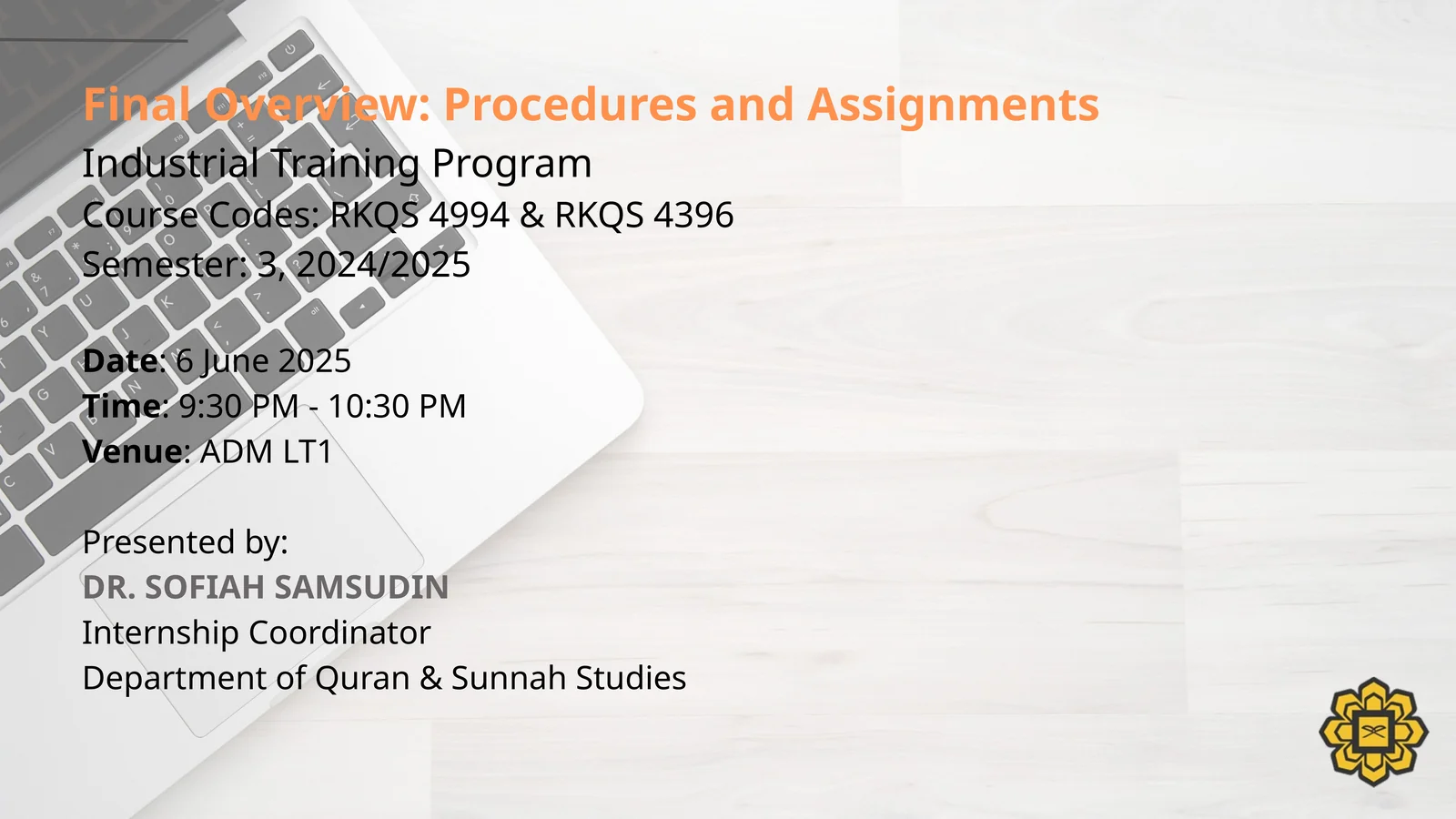 Industrial Training Program 1