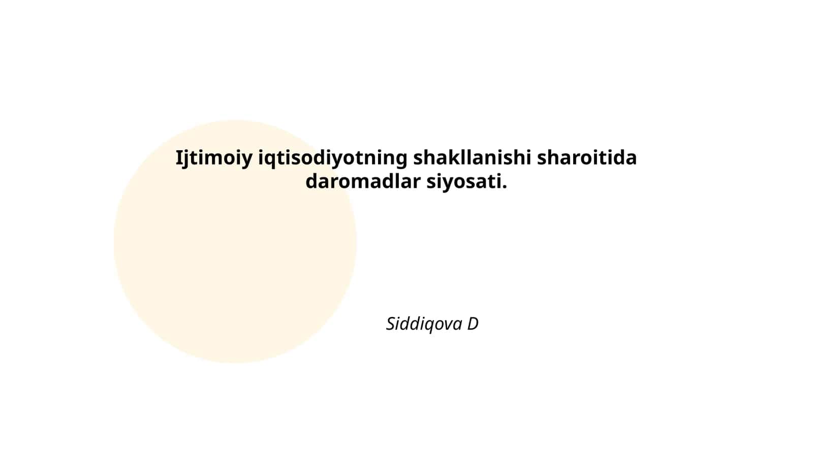 Ijtimoiy iqtisodiyotning shakllanishi sharoitida daromadlar siyosati 1
