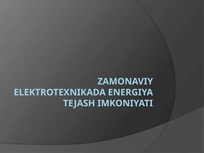 Energiyani tejash 1