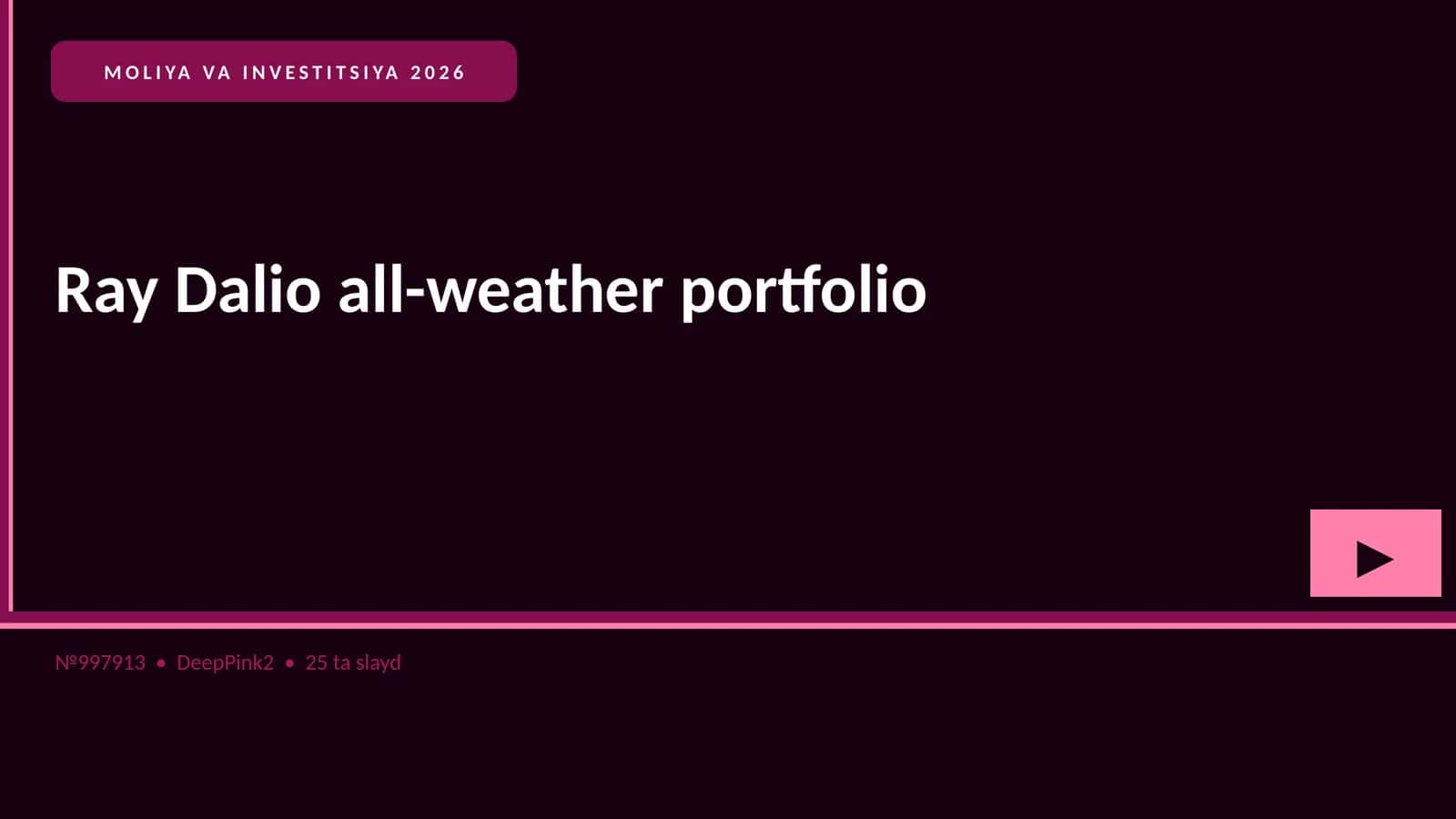 Ray Dalio all-weather portfolio 1