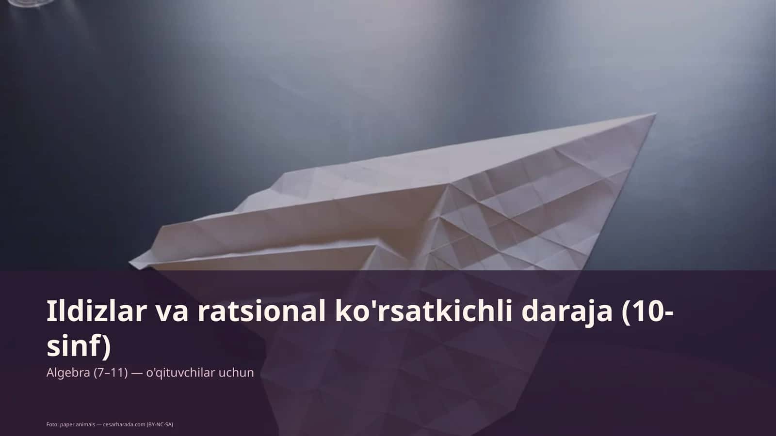 Ildizlar va ratsional ko'rsatkichli daraja (10-sinf) 1